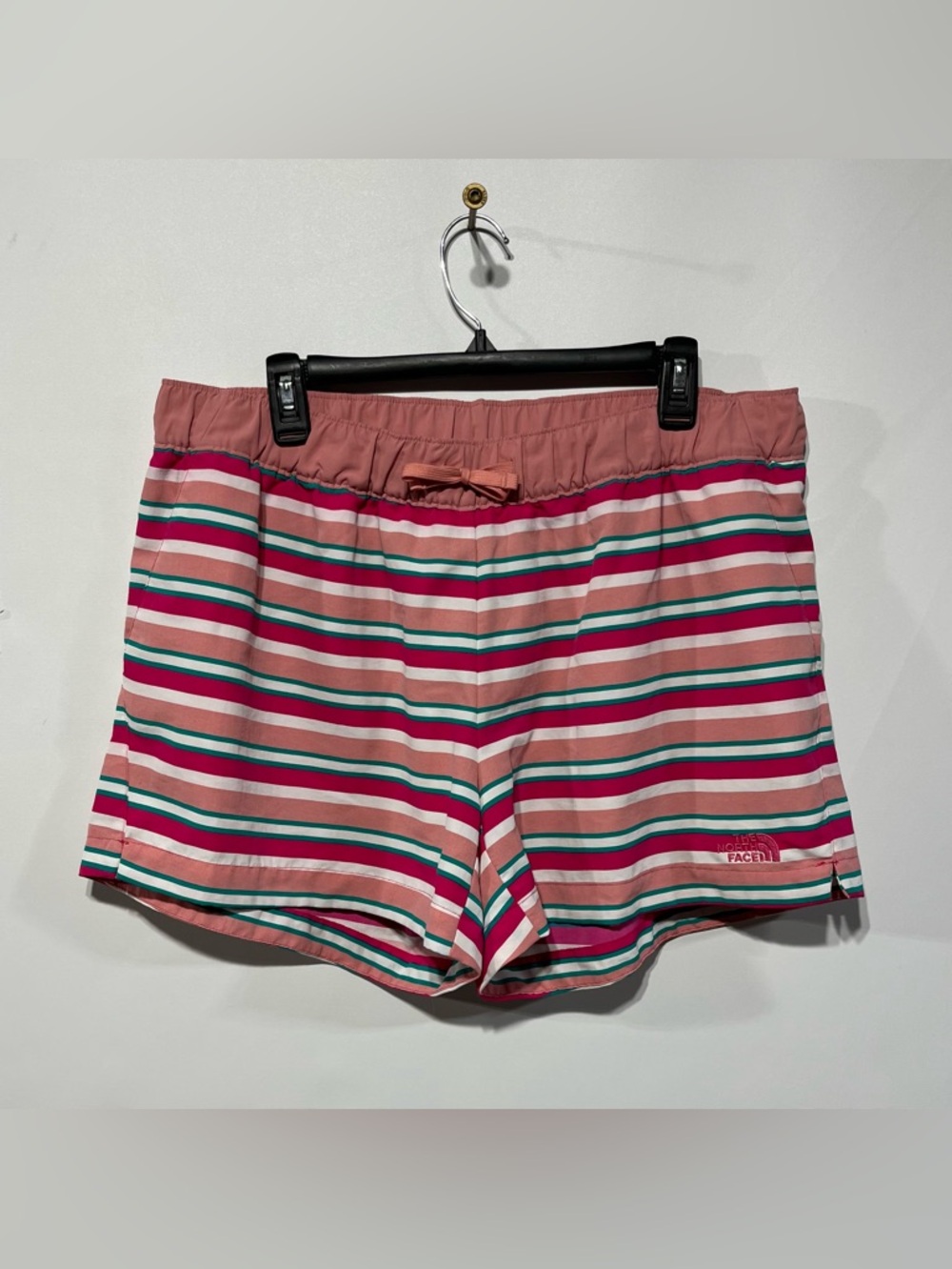 The North Face Pink Striped Quick Dry Shorts‎ Women’s Size Large